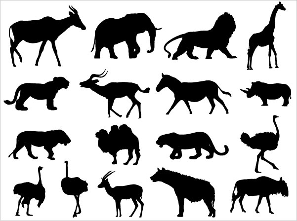 Animals Silhouettes Vector | Download Free Vector Art | Free-Vectors