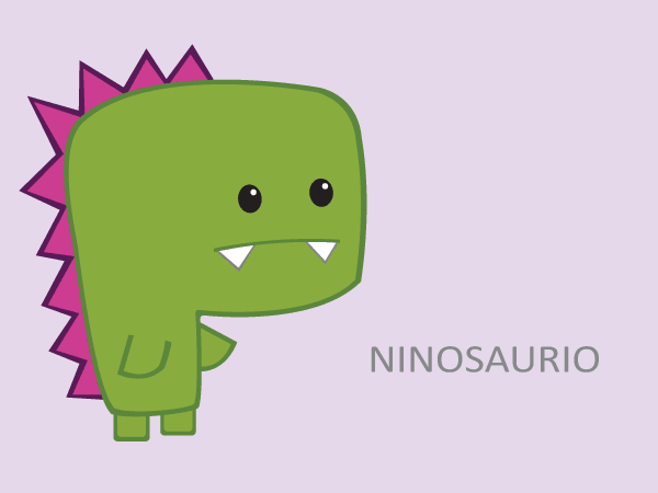 Vector Green Dinosaur Cartoon Character