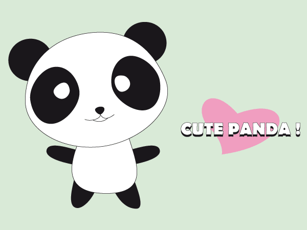 Vector Cute Panda