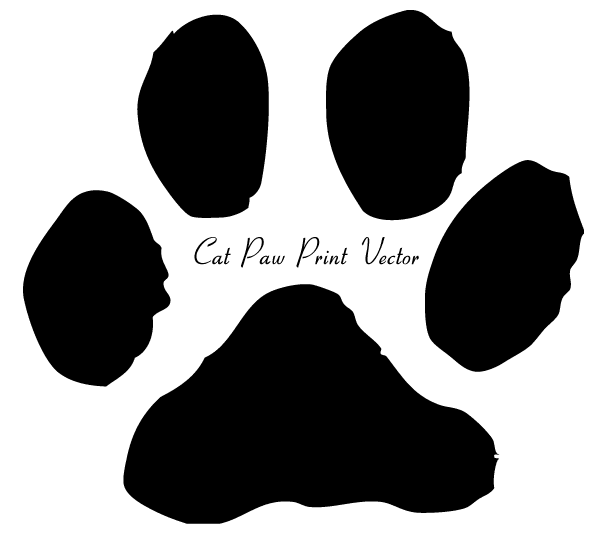 Vector Cat Paw Print Image