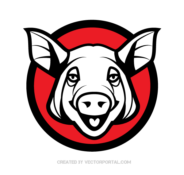 Pig Head Vector Image