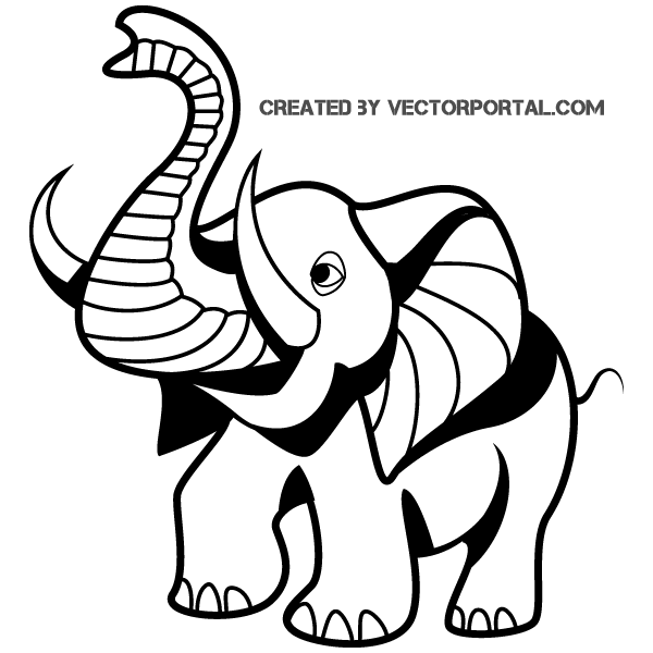 Cartoon Elephant Vector Image