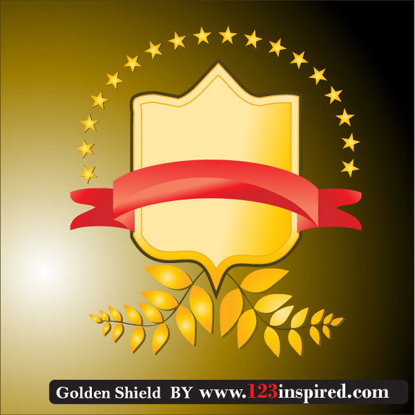 Golden Shield Free Vector