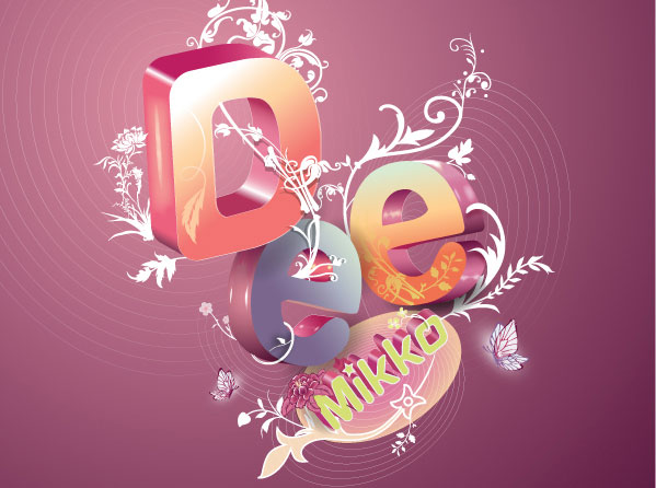 Abstract Letters Background Vector