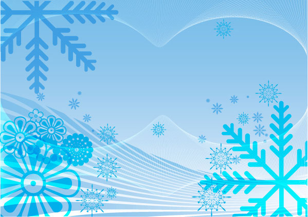 Abstract Snowflake Background Vector