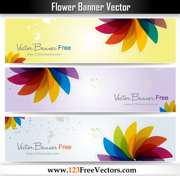 Flower Banner Vector