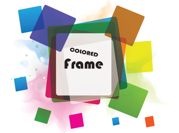Vector Background with Colorful Frames