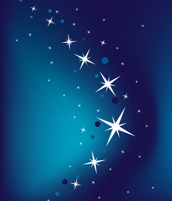 Vector Abstract Blue Background with Stars