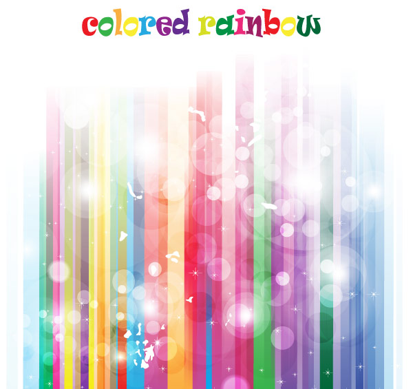 Colorful Abstract Rainbow Background Vector Free