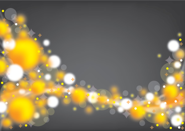 Yellow and White Bubbles Free Vector Background
