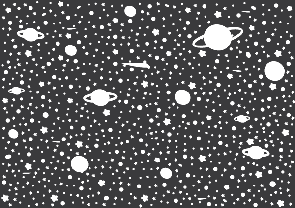 Stars and Planets Free Vector Background
