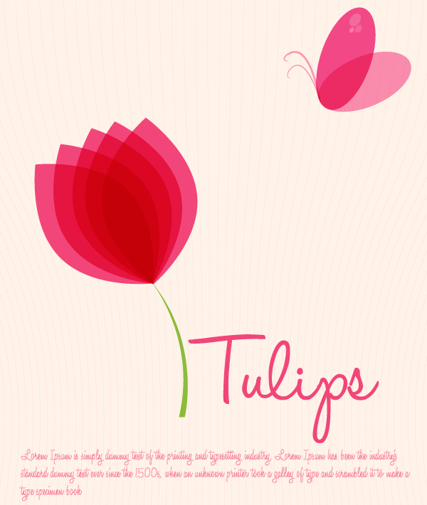 Tulips Background Design Vector