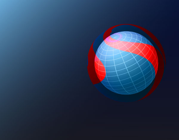 Vector Background Design with Blue Sphere