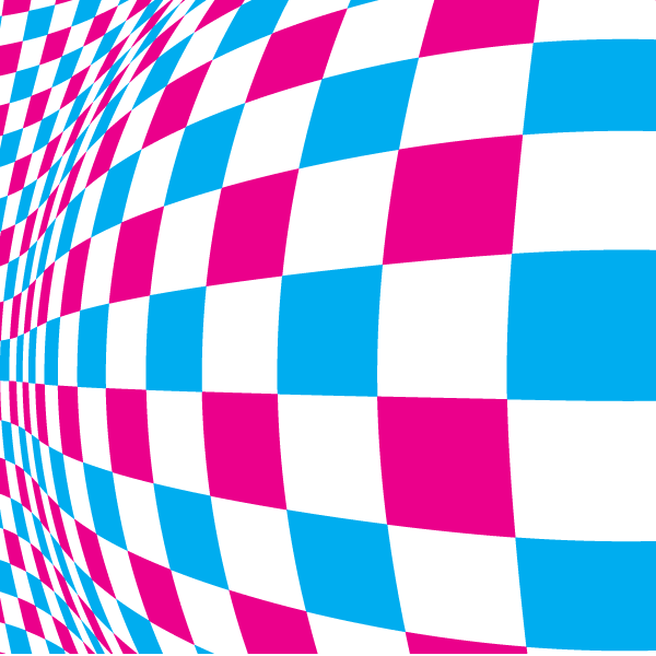 Warped Checkered Pattern Background Design