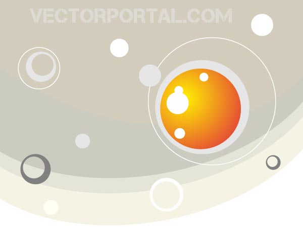 Abstract Background with Pastel Colors and Bubbles Vector