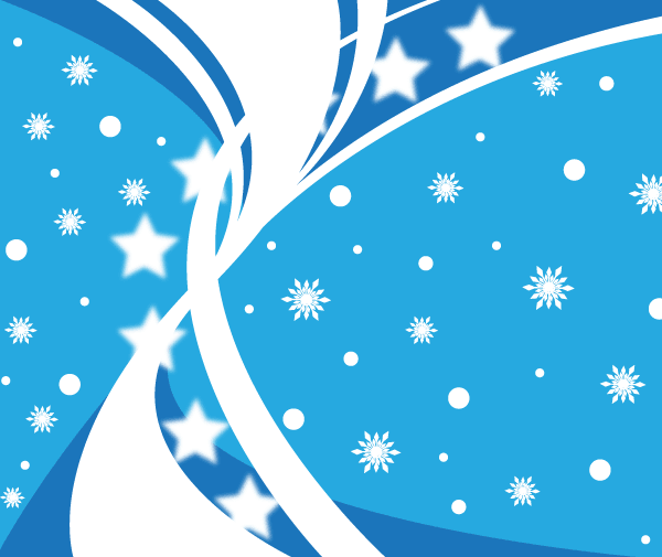 Blue Winter Background with Snowflake Vector