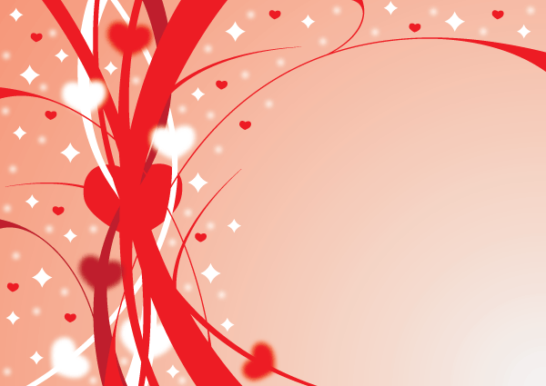 Ribbons of Love Vector Background Design