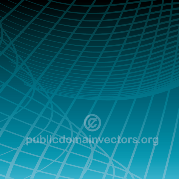Vector Abstract Blue Background with Flowing Lines