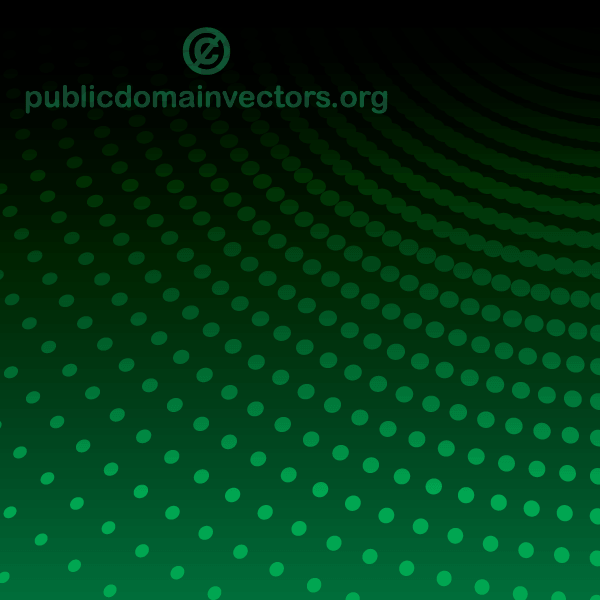 Abstract Green Background Illustration with Halftone Dots