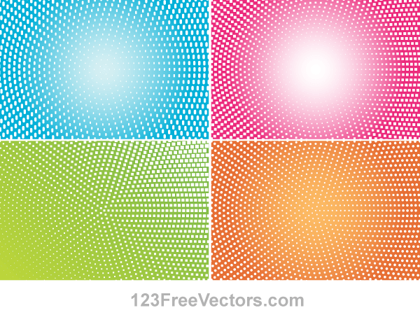 Abstract Colorful Halftone Illustrator Backgrounds