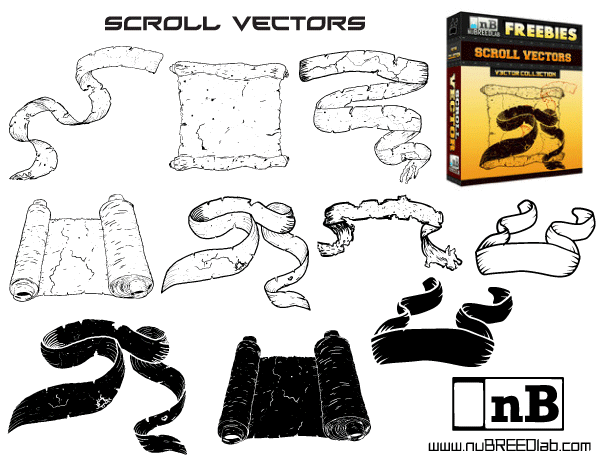 Free Scroll Vector Illustrator Pack