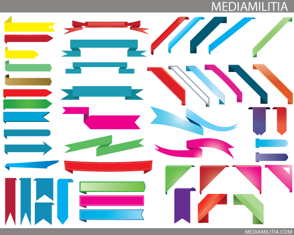 Download 3D Elements - Banners & Ribbons Vector | Download Free Vector Art | Free-Vectors