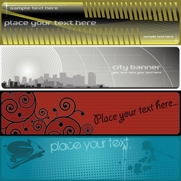 Grunge Banners Vector