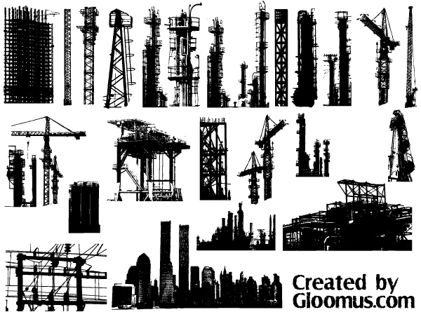 Free Grunge Cityscape Elements Vector