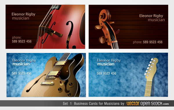 Musicians Business Cards Designs
