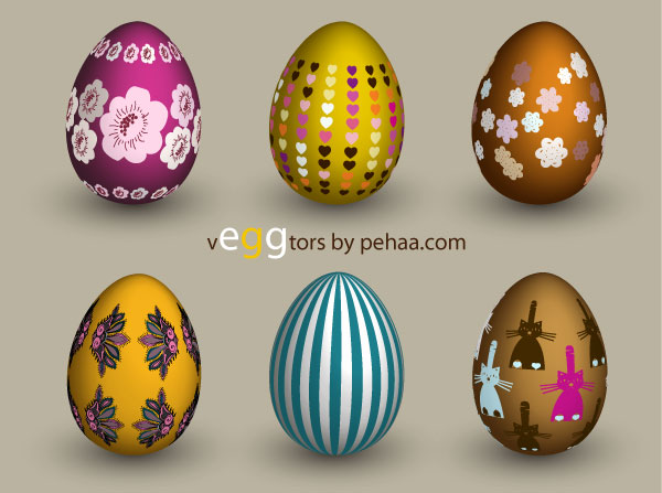 Free Vector Easter Eggs