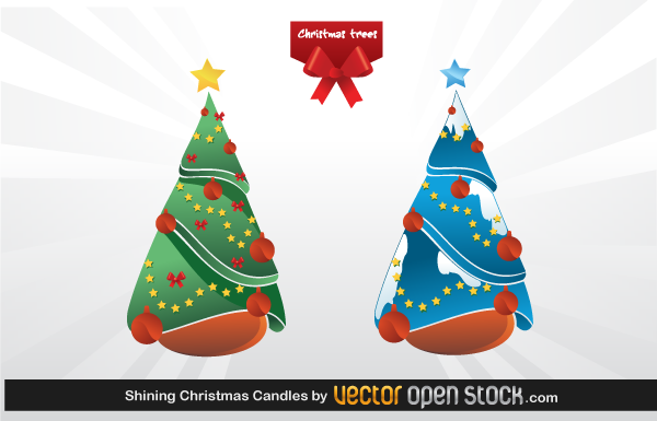 Christmas Trees Vector Graphics