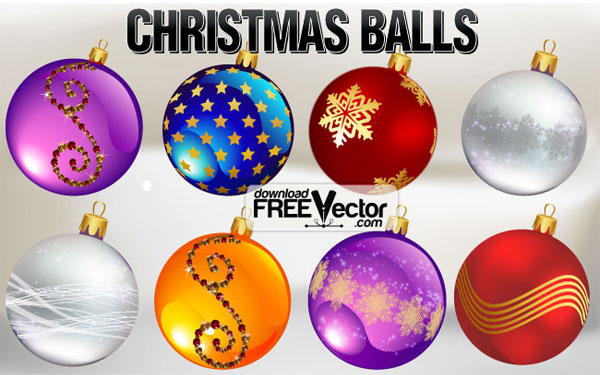 Christmas Ornaments Vector Free