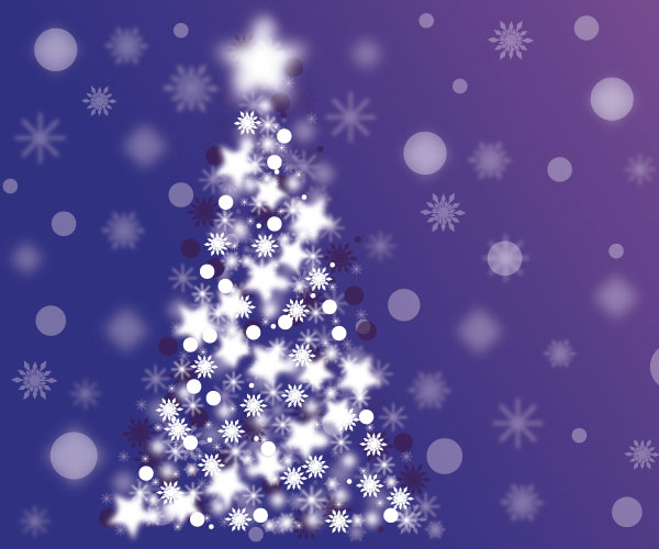 Abstract Sparkle Christmas Tree Vector Background