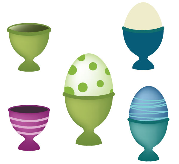 Happy Easter Free Vector Eggs