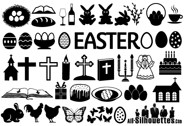 Easter Icons Vector Set