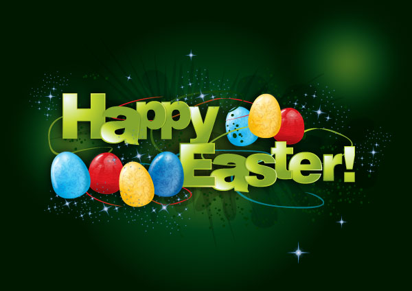 Happy Easter Background Vector Design