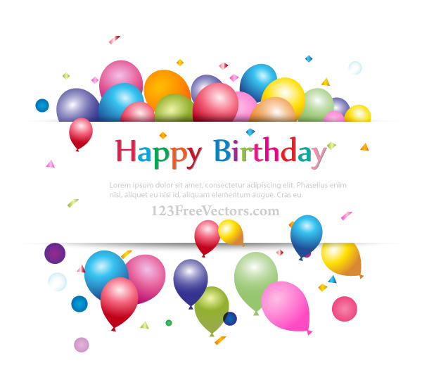 Happy Birthday Background Banner Design for Your Text