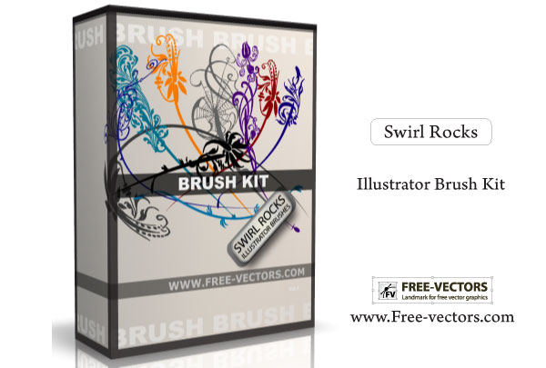 Swirl Rocks – Free Illustrator Brush Kit