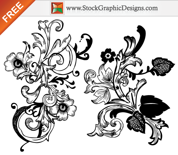 Free Vector Hand Drawn Floral Design Elements