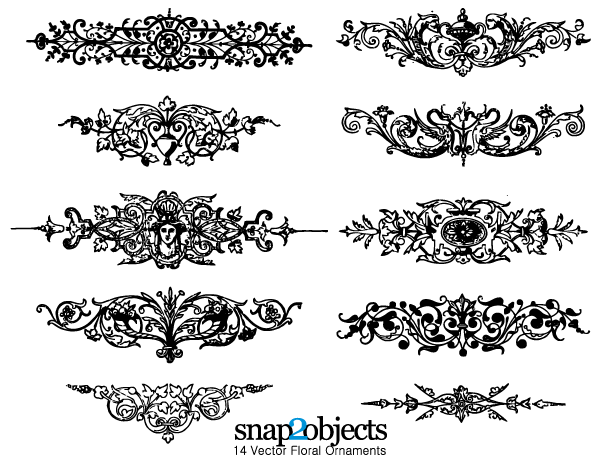 Free Floral Embellishments Clipart - Download in Illustrator