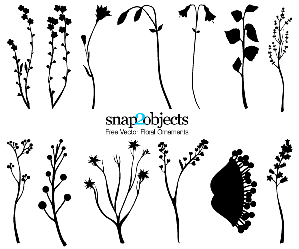Foliage Ornaments Free Vector Pack