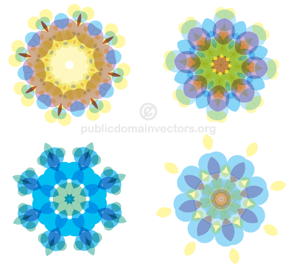 Vector Colorful Floral Shapes Illustrator Pack