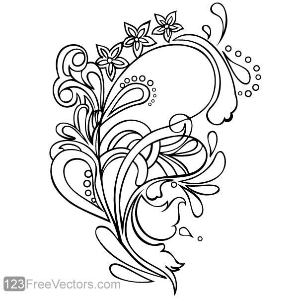 Floral Ornament Vector Graphics
