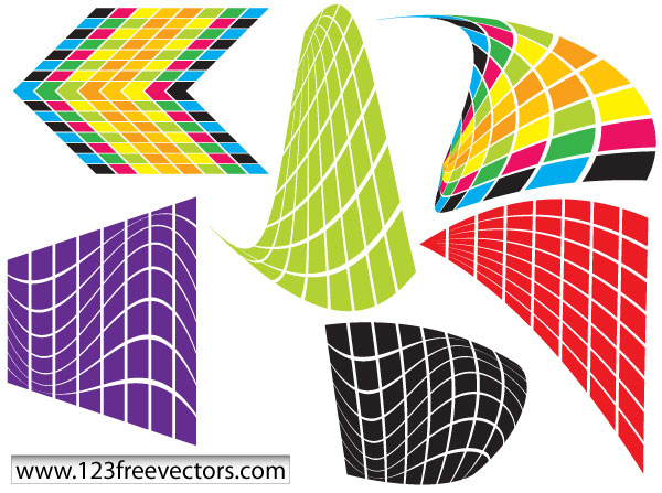 Warped Objects Free Vector