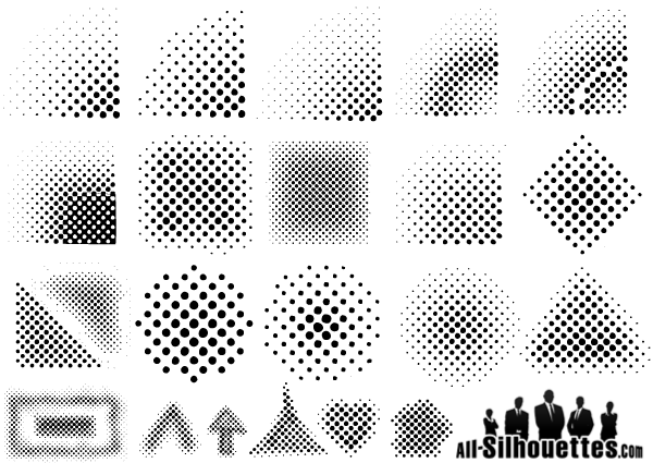 Halftones Vector Elements