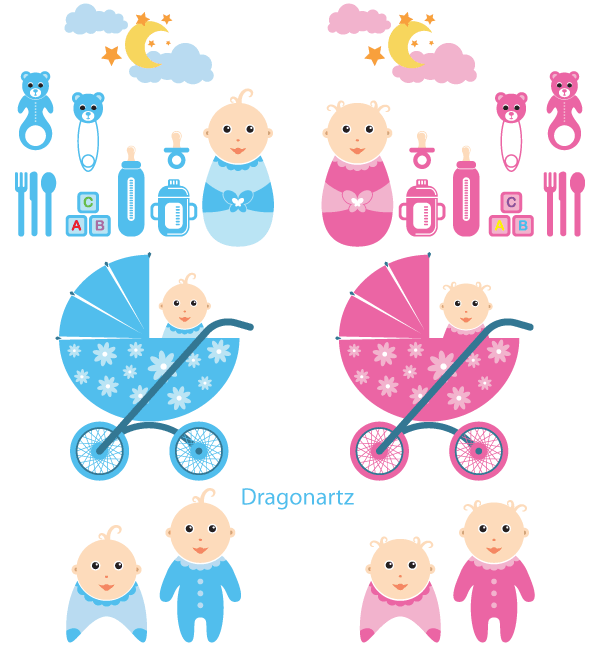 Vector Baby Time Graphics