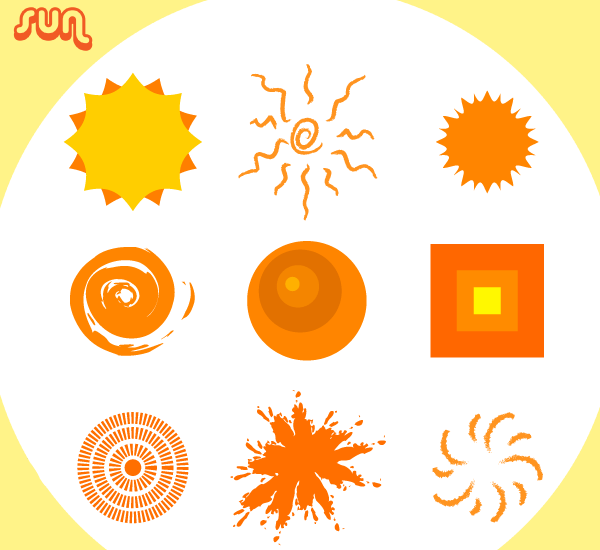 Vector Sun Symbols