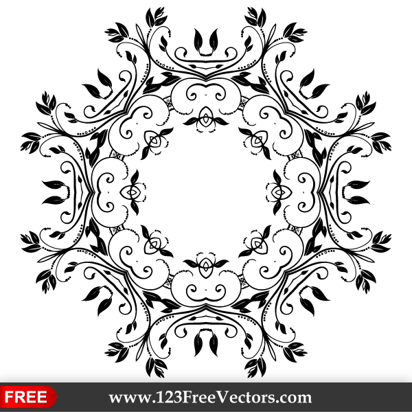 Vector Abstract Floral Decorative Element