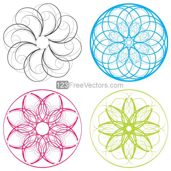 Vector Circle Decorative Design Elements Set-2