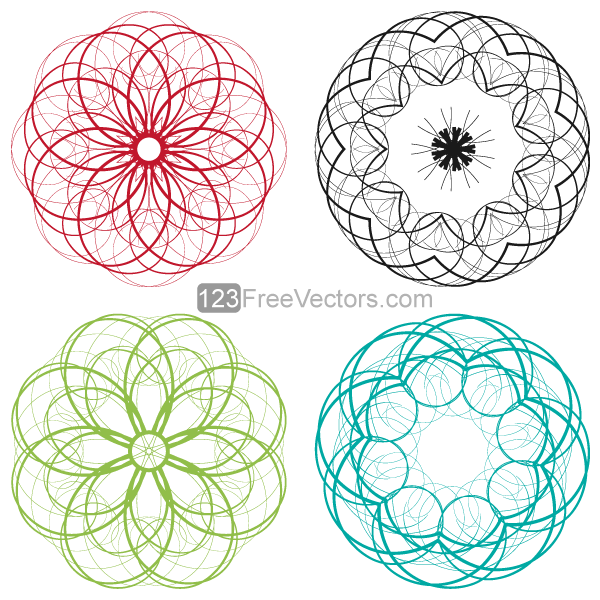 Vector Circle Decorative Design Elements Set-3